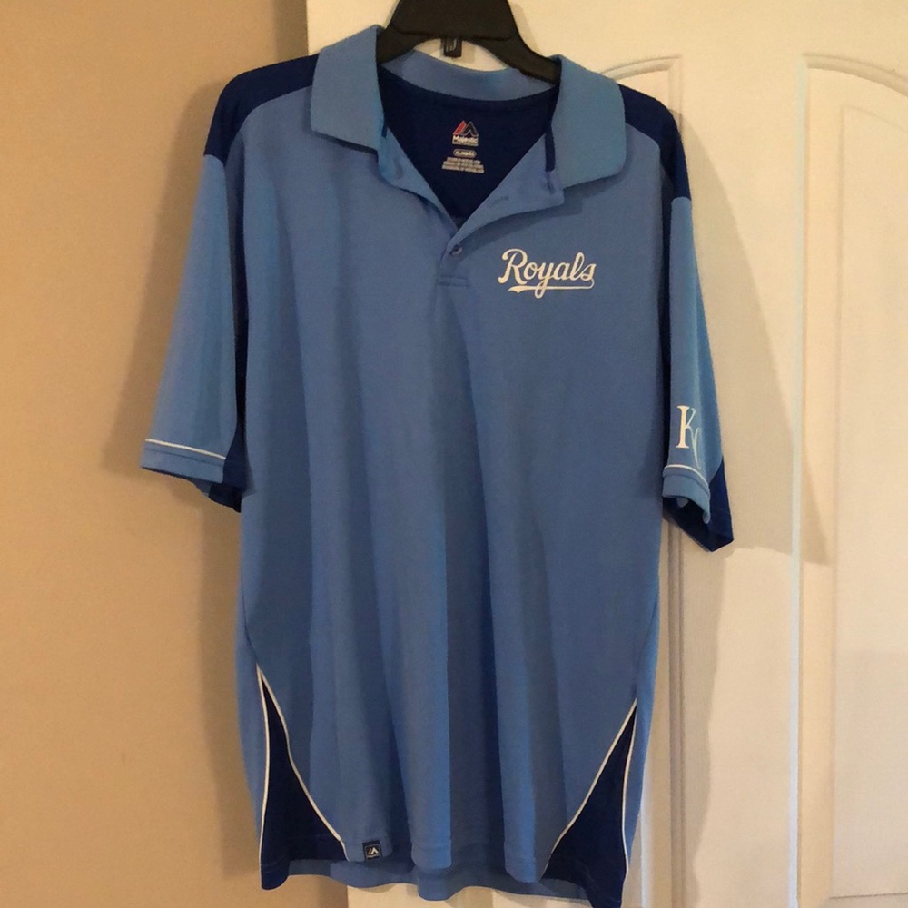Kansas City Royals Majestic Blue Polo Shirt Classic Style